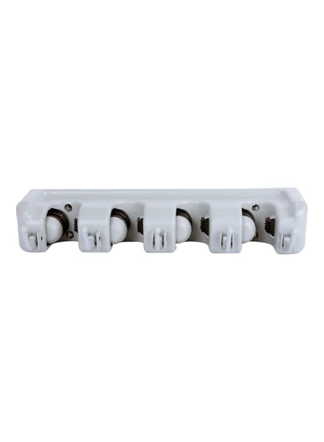 Drilling Wall Mounted Broom Hanger Grey 34.30x6.70x8.70cm