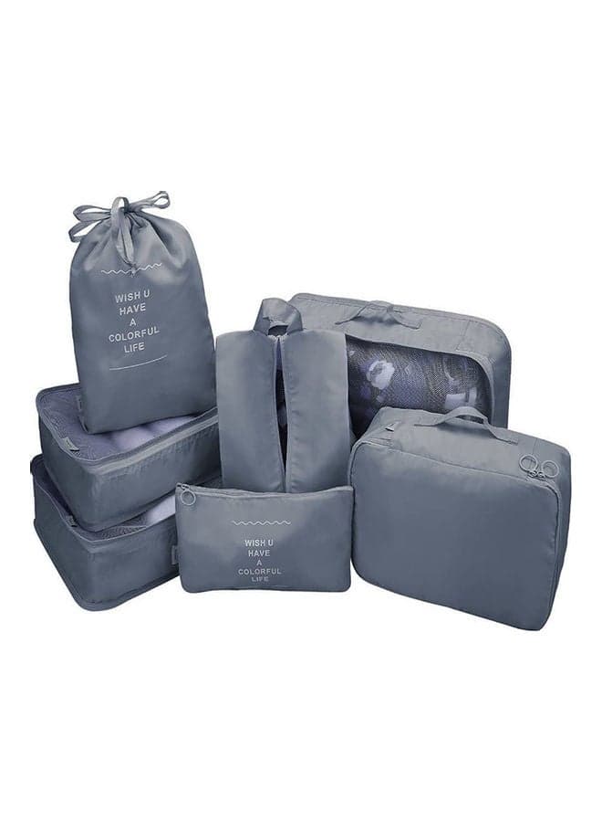 7-Piece Waterproof Luggage Set Grey