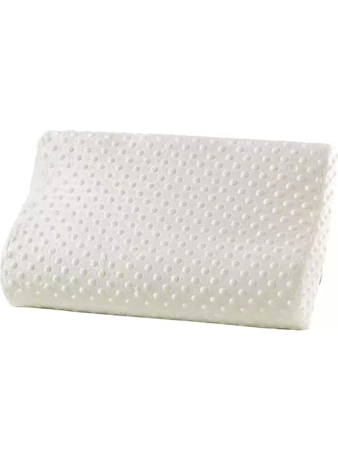 Patterned Pillow Memory Foam white 30x50cm