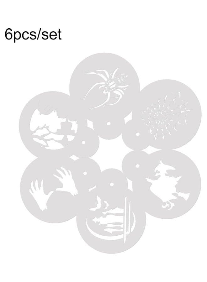 6-Piece Cake Cookie Stencil Mold White