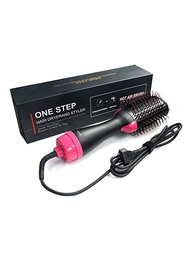 3-In-1 Hair Brush Dryer And Styler Black/Pink