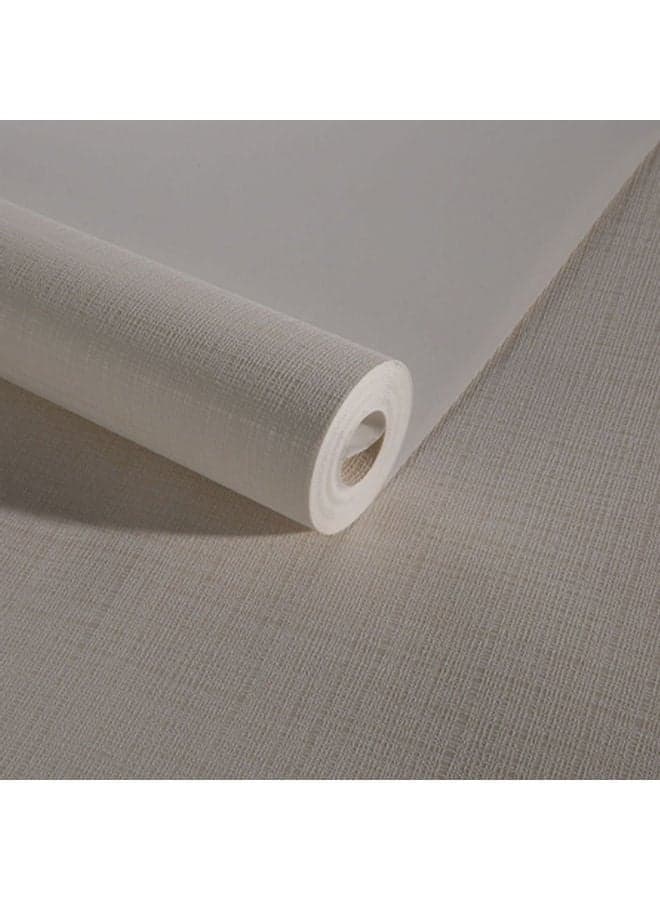 Wall Paper Modern Simple Style Solid Color Non-woven Fabrics Wallpaper White One Size