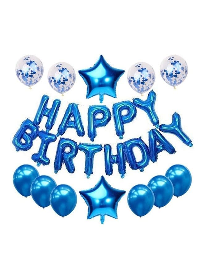 25-Piece Inflatable Happy Birthday Foil Balloon Set