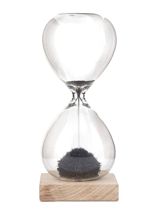Decorative Magnetic Hourglass Sand Clear 6.5 x 2.8inch