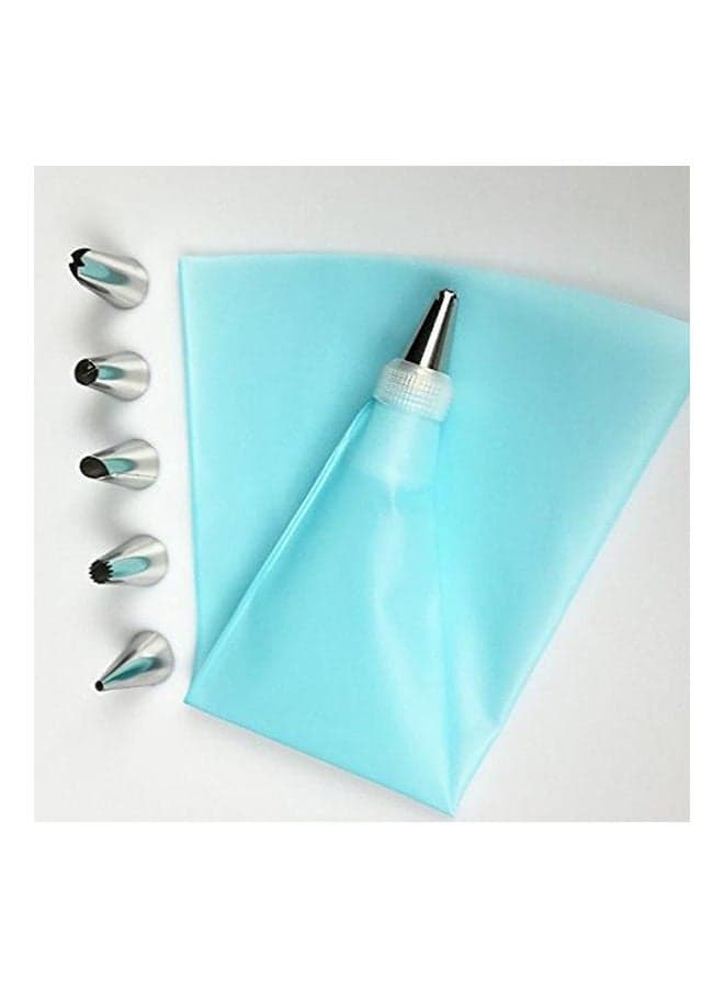 Set Silicone Kitchen Accessories Icing Piping Cream Pastry Bag 8 Pcs Multicolour