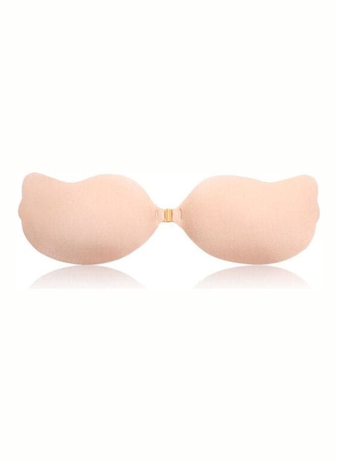 Women's Self-Adhesive Push Up Deep-V Butterfly Bra Beige