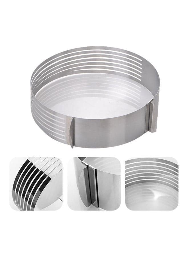 Adjustable Stainless Steel Round Layered Cake Slicer Silver