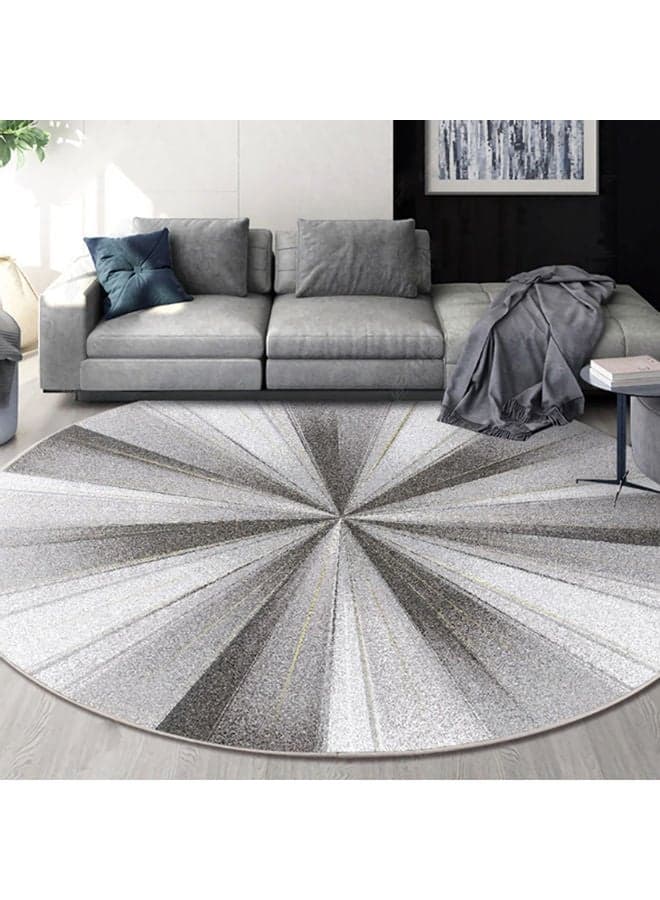 Decorative Anti-skid Round Mat Polyester Multicolour 120x120cm