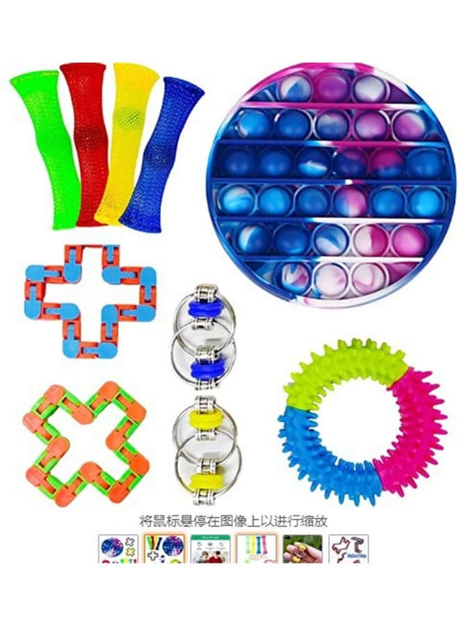 10-Piece Push Pop Bubble Sensory Fidget Toy Set