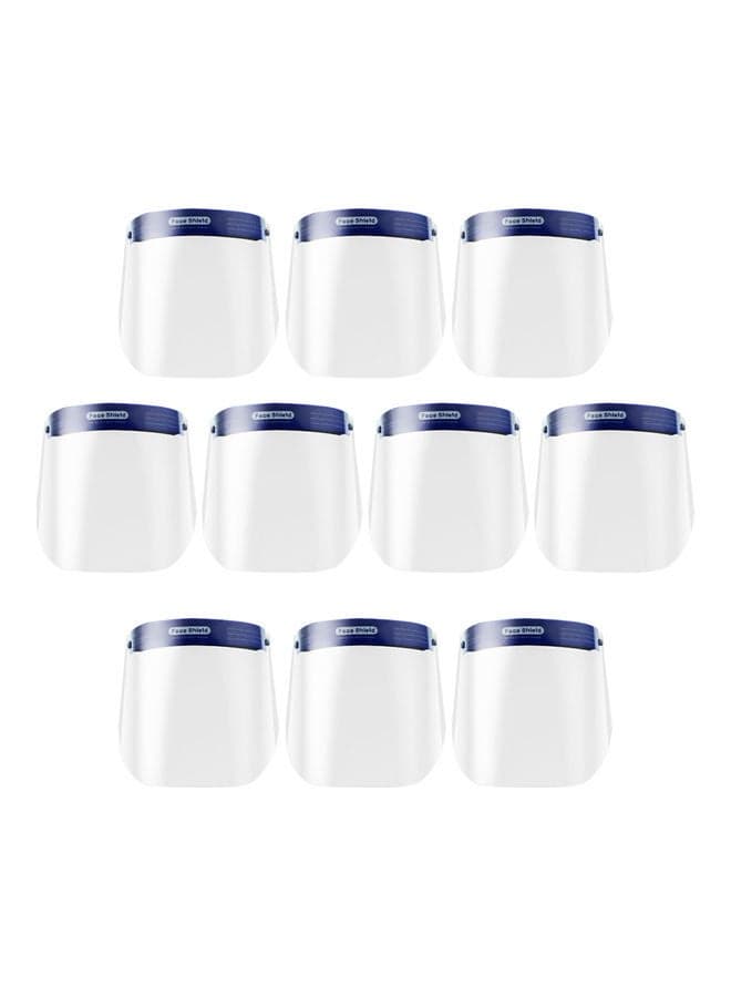 10-Piece Transparent Anti-fog Face Shield Cover