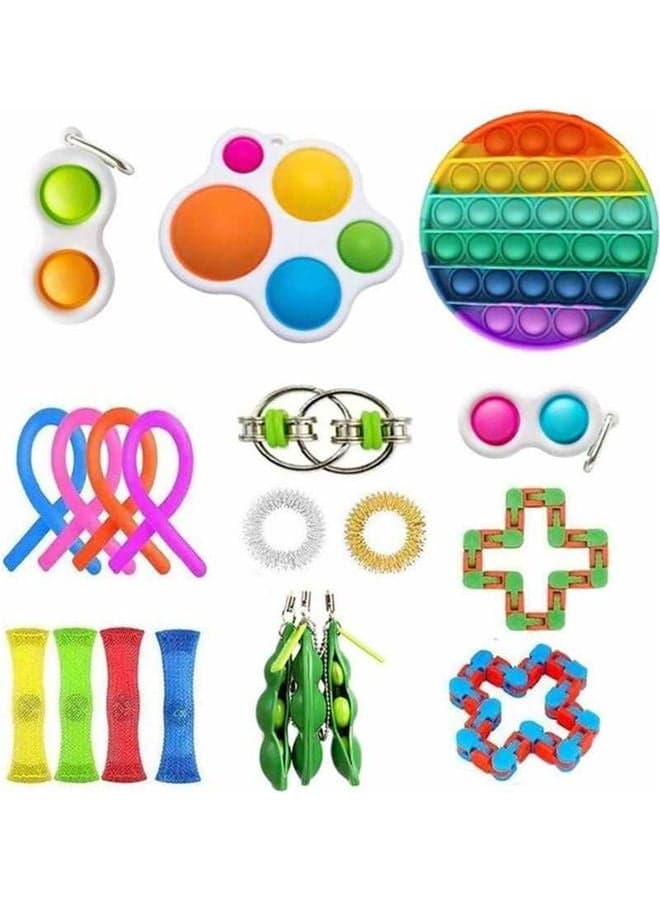 20-Piece Push Pop Bubble Sensory Fidget Toy Set