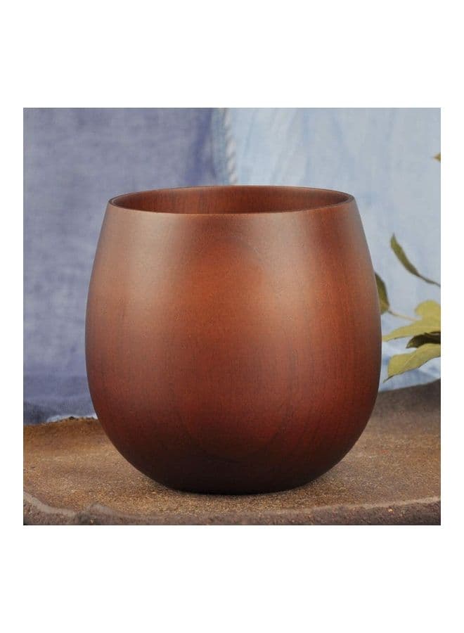 Wooden Big Belly Coffee Cup- 200ml Brown