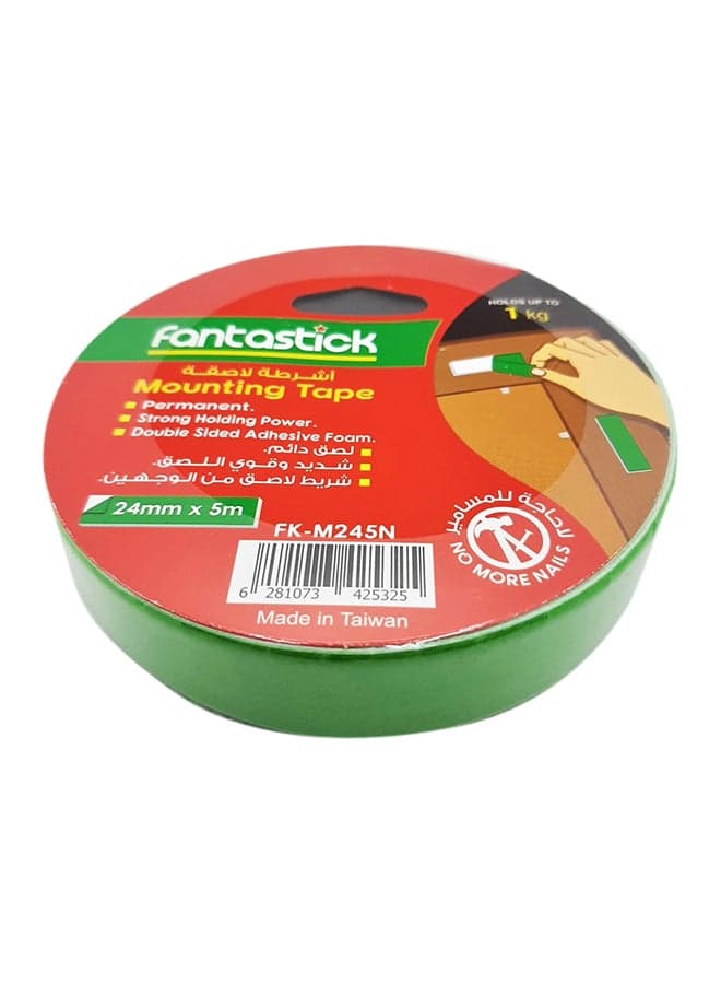Double Sided Mounting Tape 24mm x 5 m Green