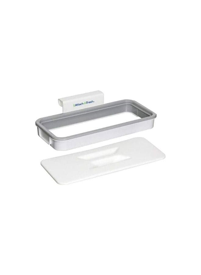 Hanging Trash Bag Holder White-Grey 24.3x10.2x3cm