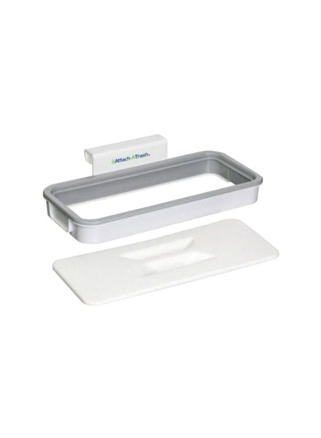 Attach-A-Trash Hanging Trash Bag Holder White-Grey 33x18cm