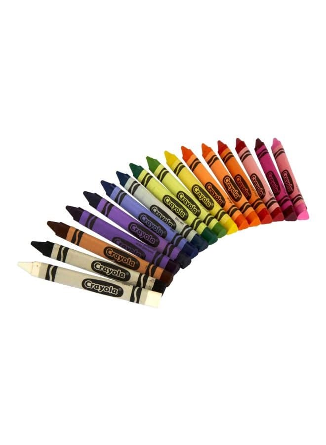 16-Piece Triangular Crayons Set 52-4016 Orange/Green/Blue