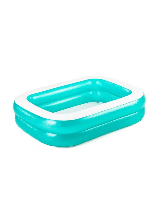 Bestway, Blue Rectangular Inflatable Family Pool, 201x150x51cm 201x150x51cm