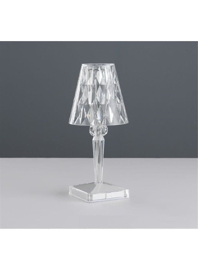 Crystal Diamond Ambience Desk Lamp White