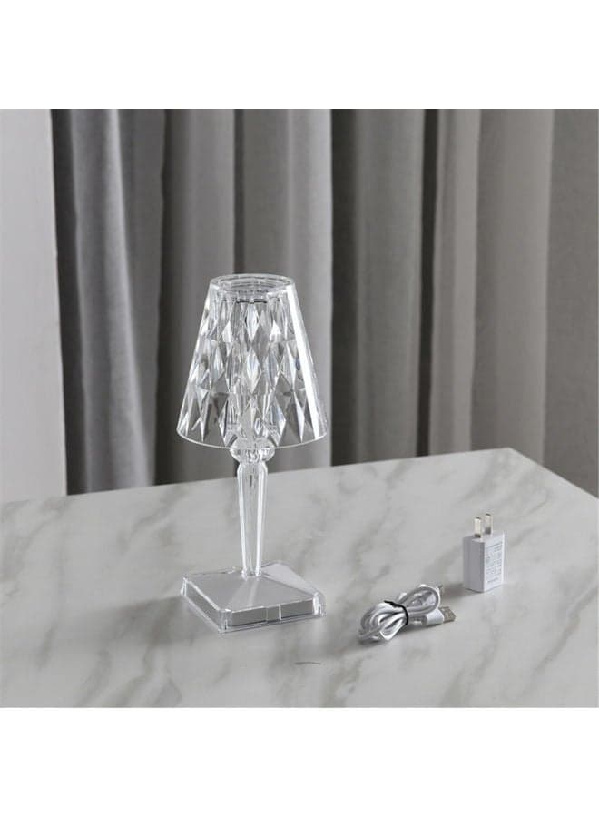 Crystal Diamond Ambience Desk Lamp White