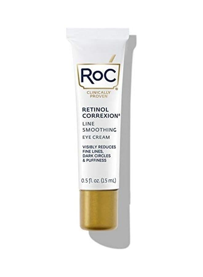 Line Smoothing Anti-Aging Retinol Eye Cream for Dark Circles and Puffy Eyes White 15ml