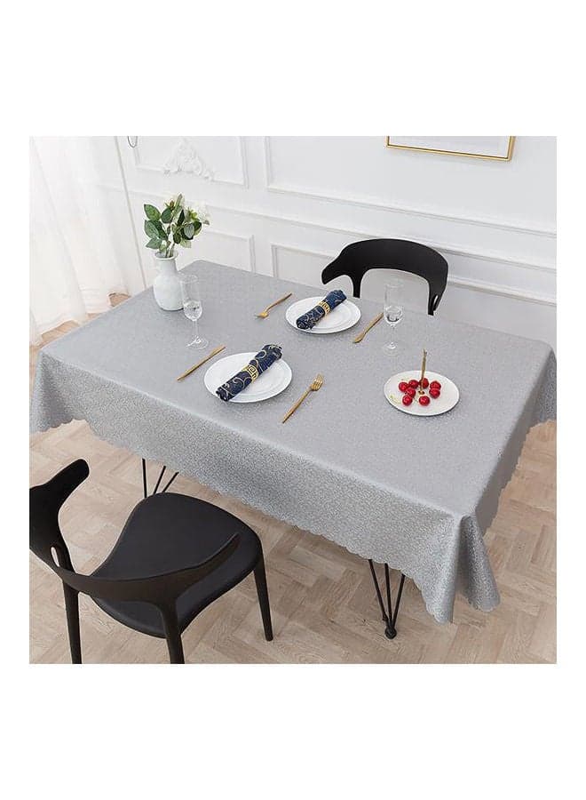 Nordic Style Disposable Waterproof Table Cloth PVC  Rectangular 140 x 180cm Grey 140 x 180cm