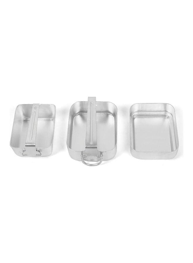 2-Piece Outdoor Lunch Box Set With Lid 171x130x49mm