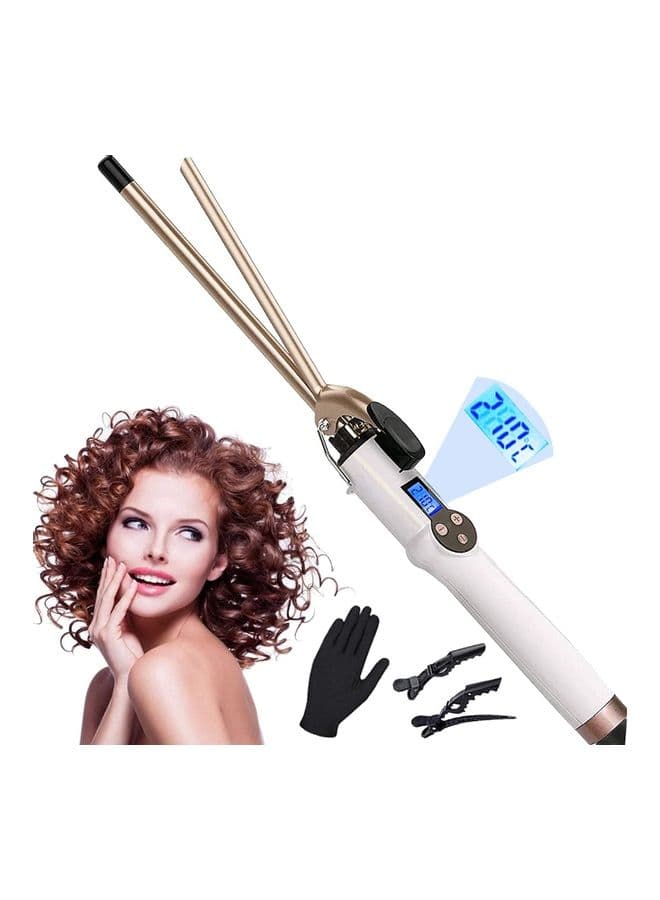 Ceramic Curling Wand White/Gold