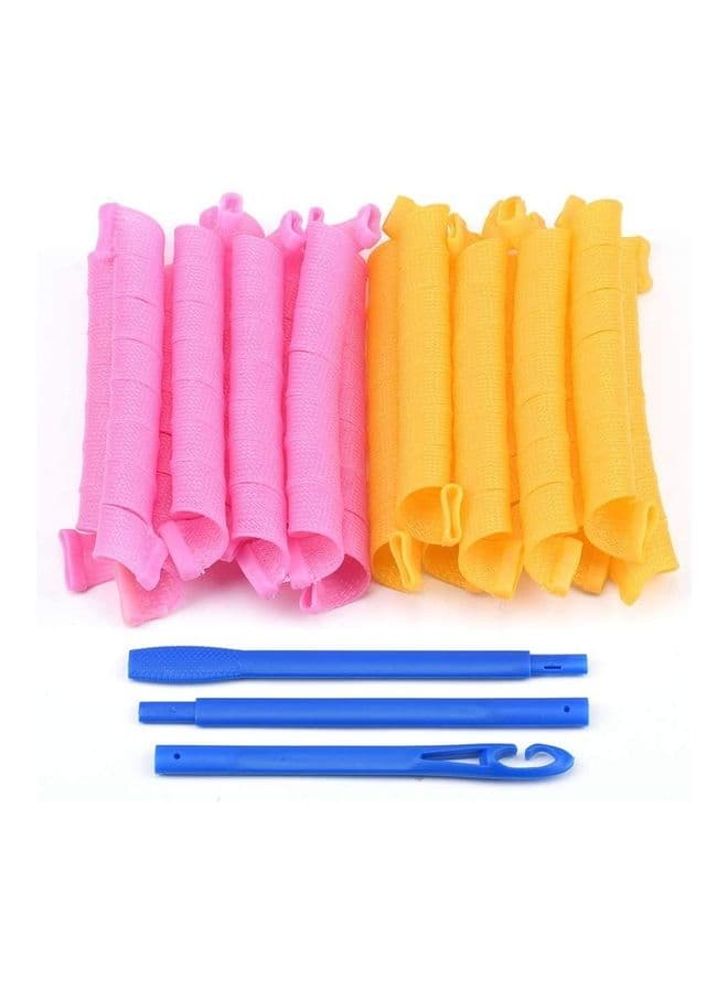 20-Piece Heatless Spiral Hair Curler Set Multicolour