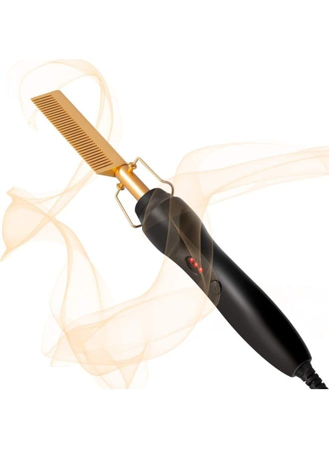 2-In-1 Heat Comb Black/Gold One Size