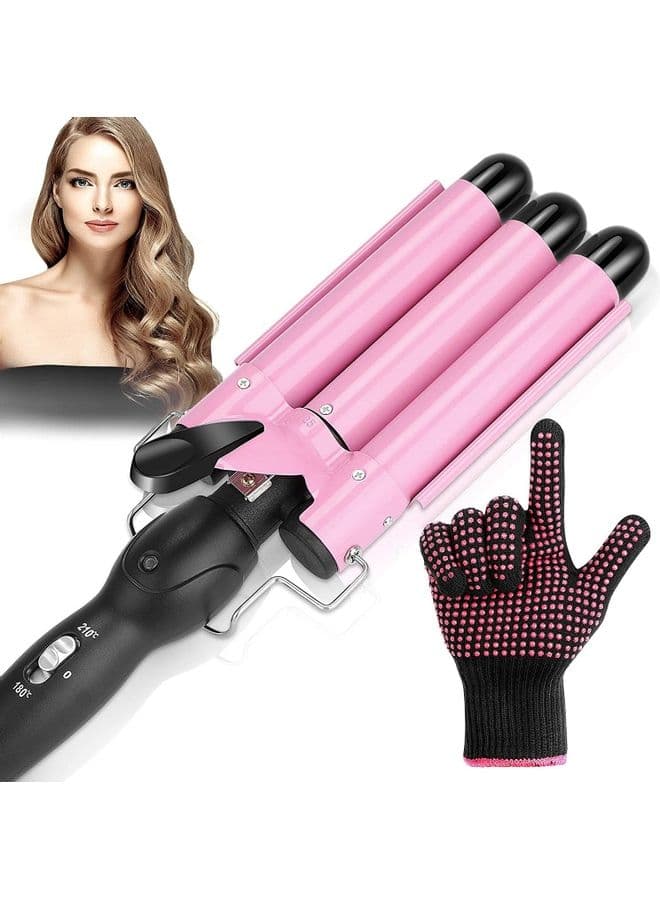 3-Barrel Hair Curler Pink/Black