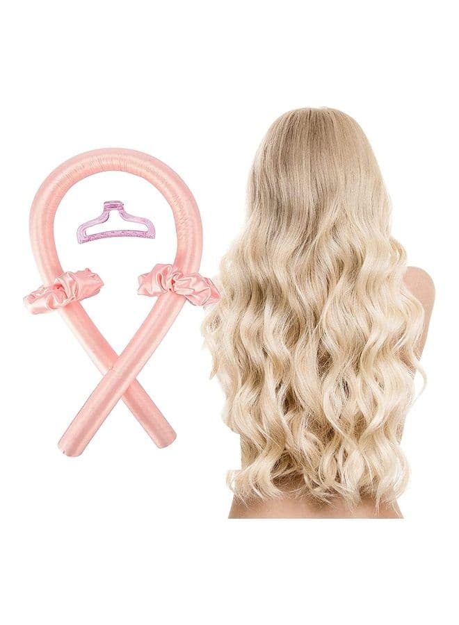 Heatless Curlers Hair Roller Set Pink