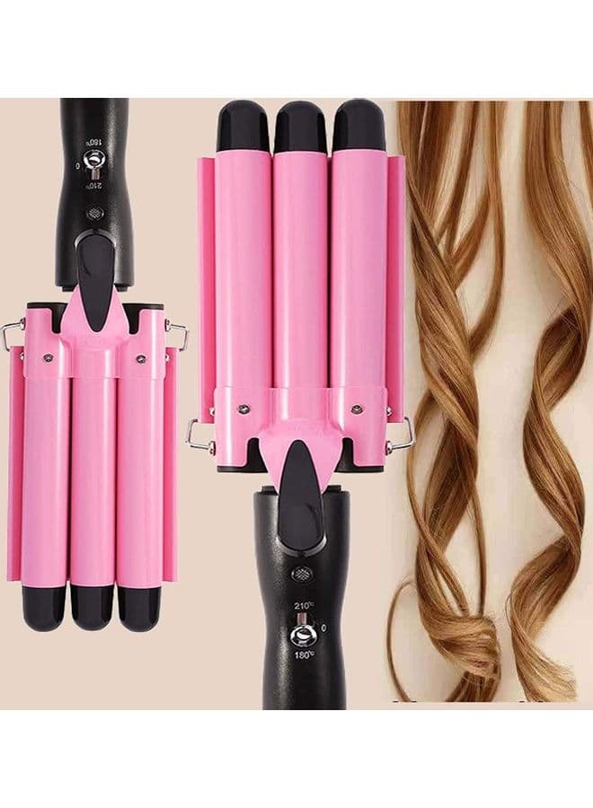 Adjustable 3 Barrel Hair Waver Curling Curler Multicolour