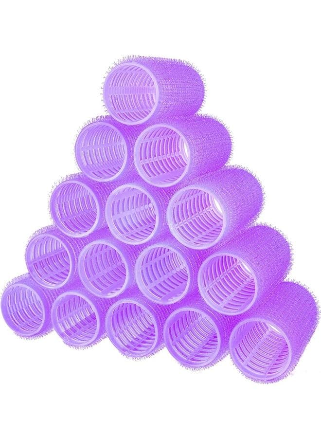 15-Piece Self Grip Hair Rollers Set Purple