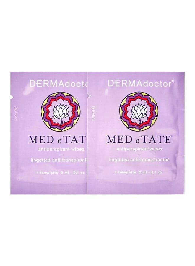 30-Piece Med E Tate Antiperspirant Wipes Set White 30x3ml