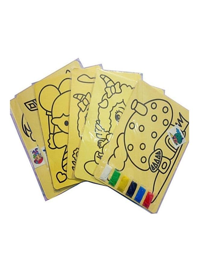 6-Piece Sand Art Sheets Set - Assorted