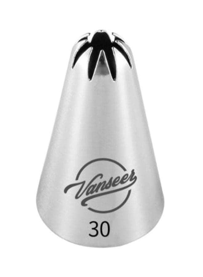 Cake Decorating Piping Nozzle Silver/Black 5cm