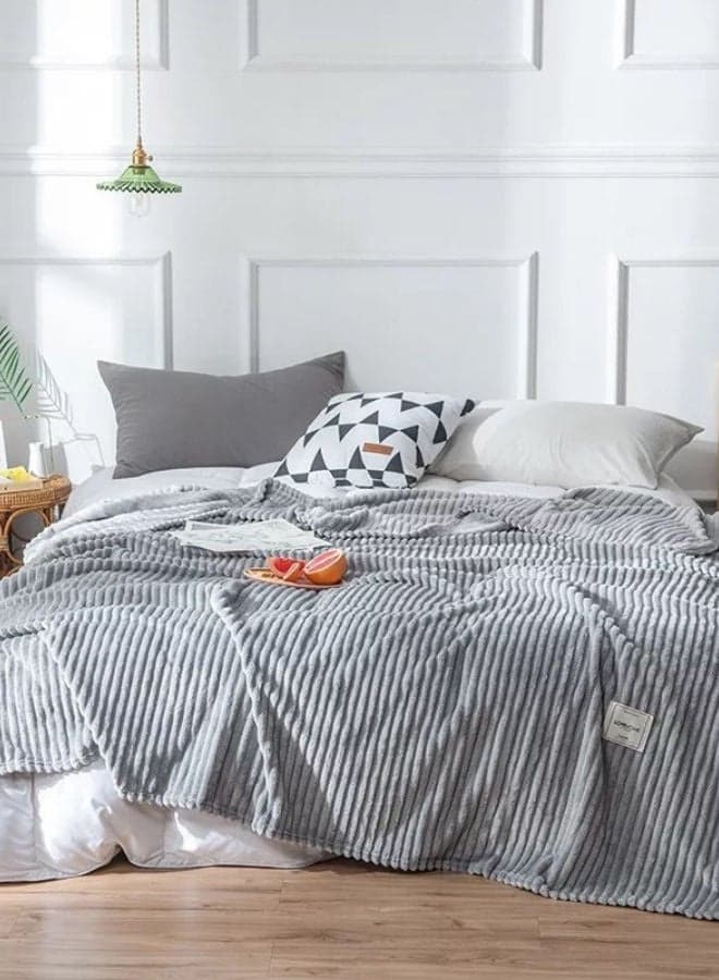 Soft Blanket Fleece Grey 200x230cm