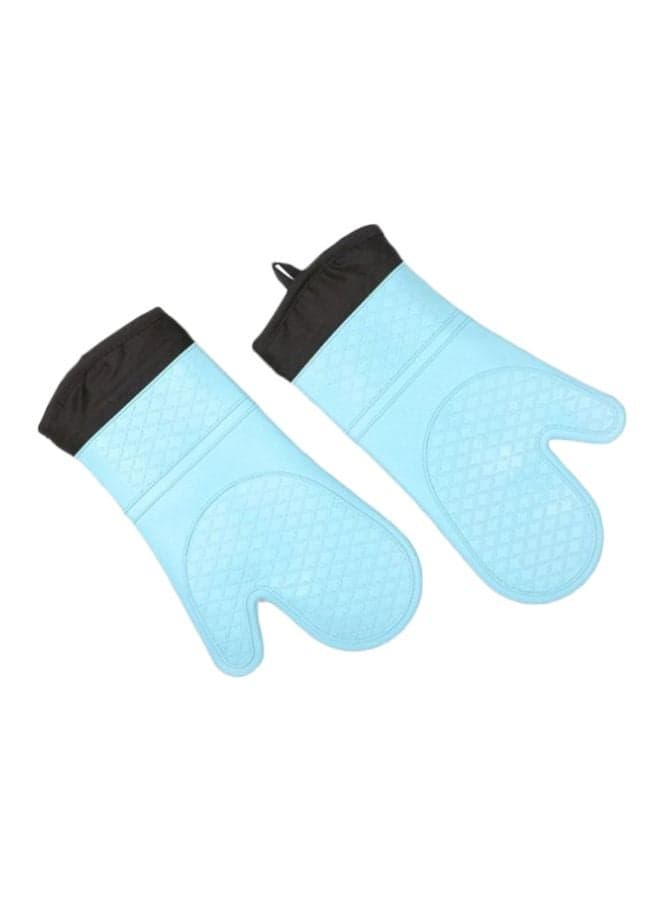 Oven Gloves Blue/Black 34x19x2cm