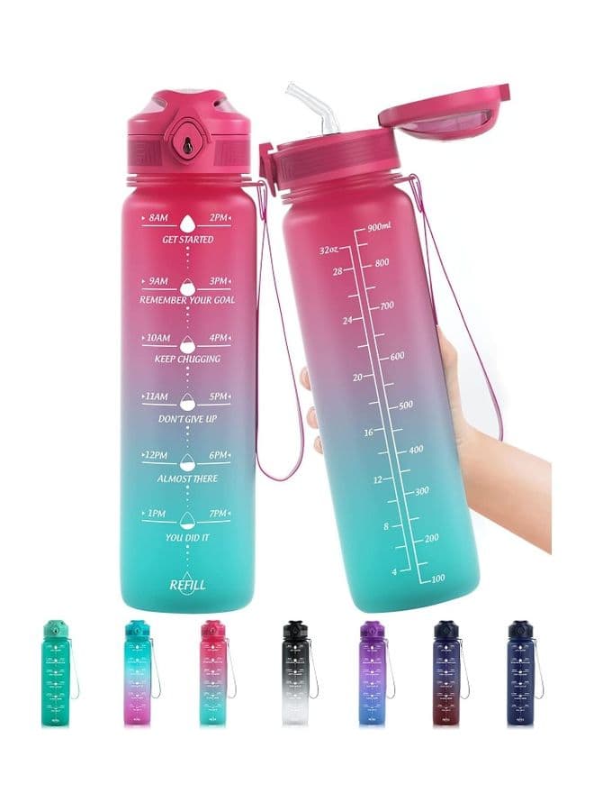 Water Bottle With Motivational Time Marker
