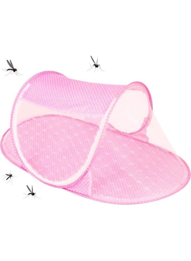 Soft and Portable Baby Mosquito Net Fabric Pink 60 x 54 x 104cm