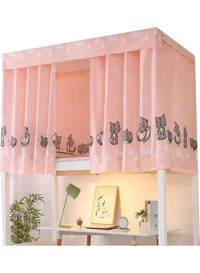 3-Piece Canopy Bed Curtains Cloth Students Dormitory Mosquito Net Polyester Multicolour 1.15x2meter