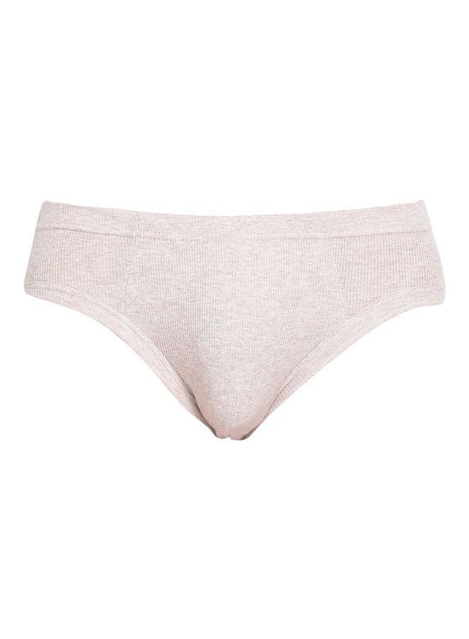 Soft Stretch Cotton Briefs Beige