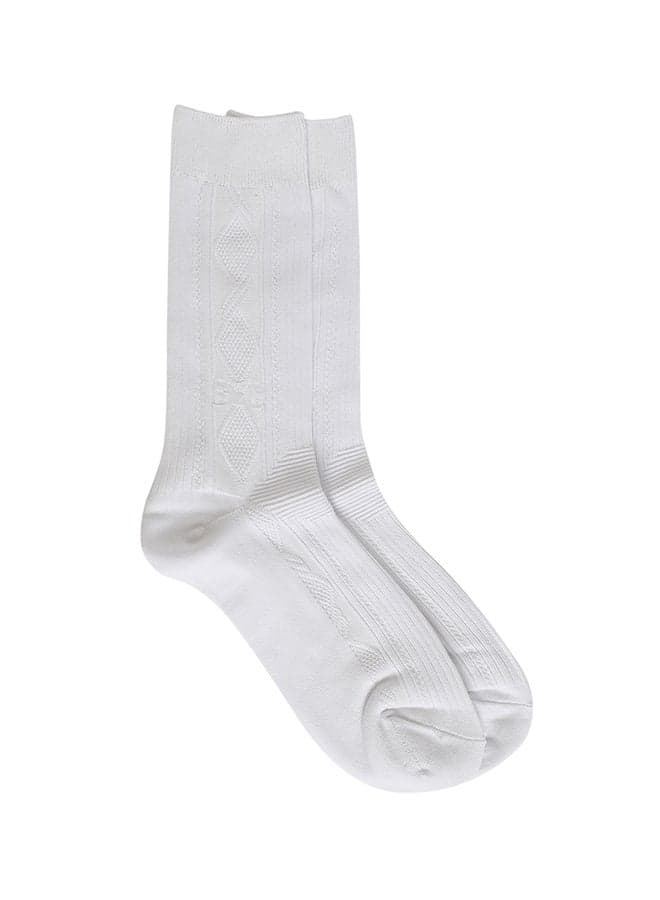 Casual Mid Calf Shocks White