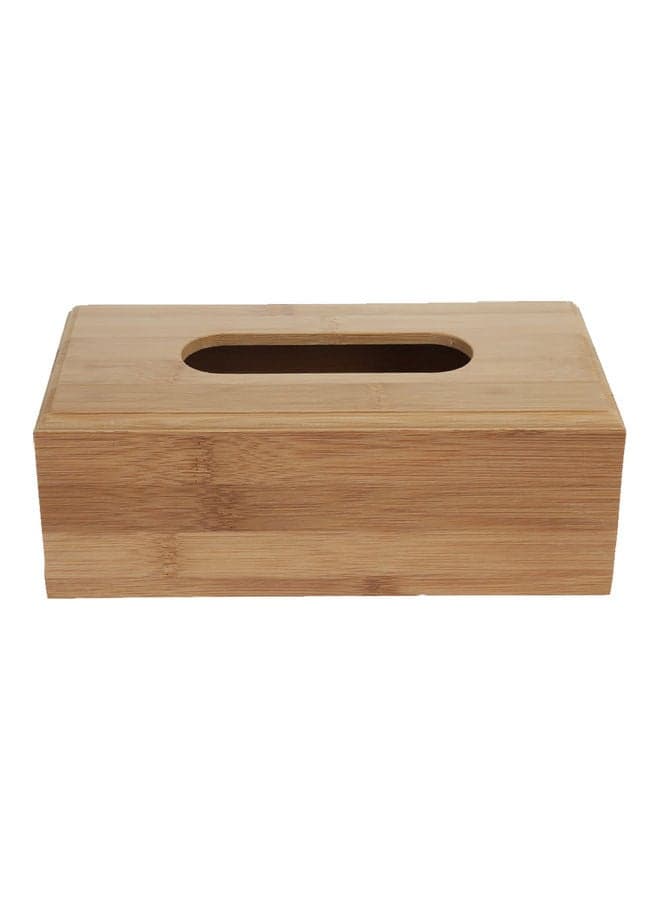 Tissue Box Creative Bamboo Square Storage Paper Box Brown