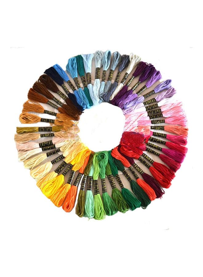 50-Piece Mix Colors Cross Stitch Embroidery Thread Multicolour