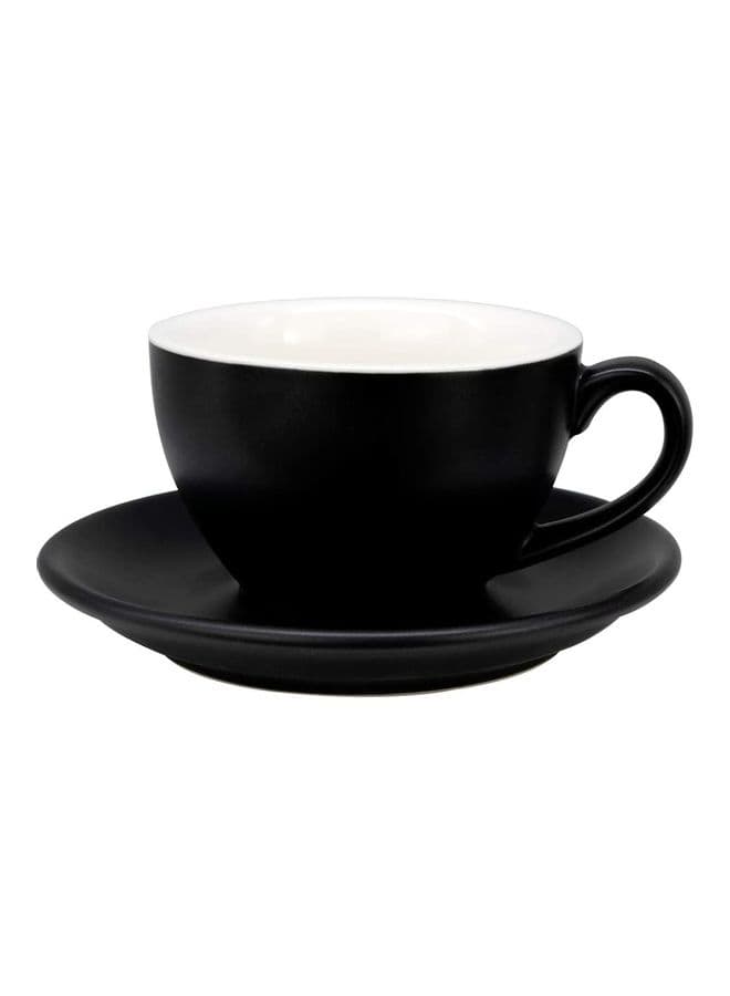 Coffee Cup With Saucer Black 13x6x11cm