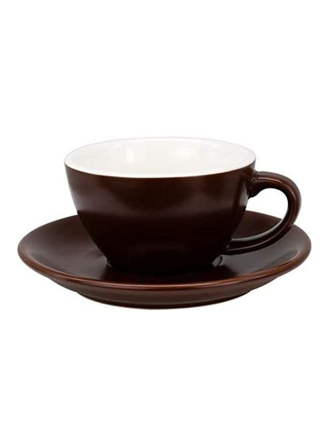 Coffee Cup With Saucer Brown 150ml