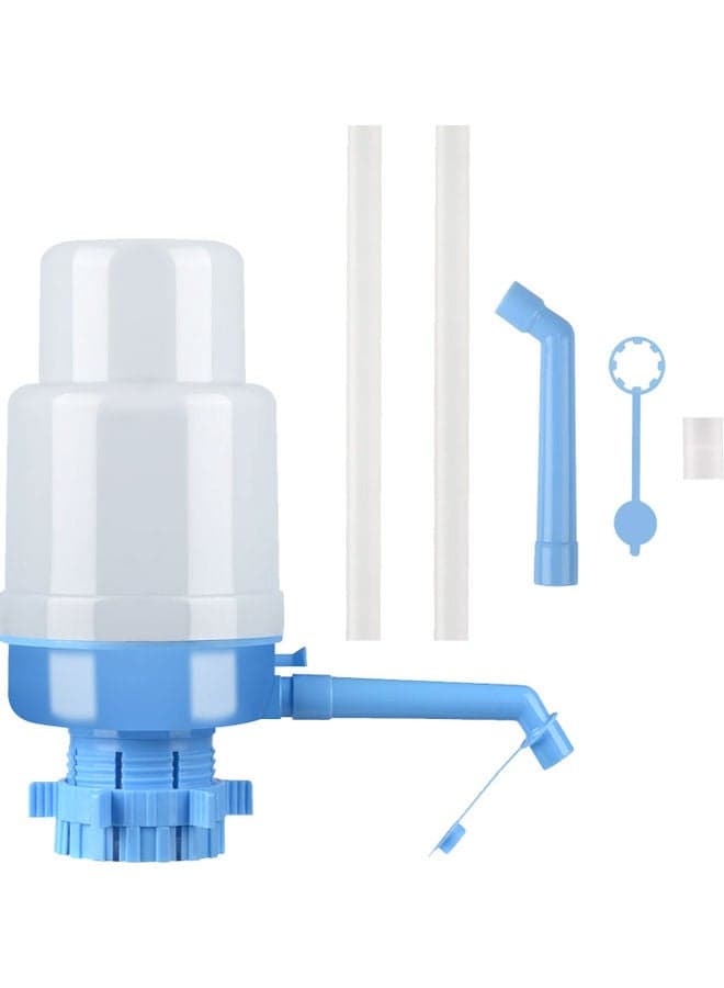 Drinking Water Hand Press Manual Pump Dispenser Blue/White