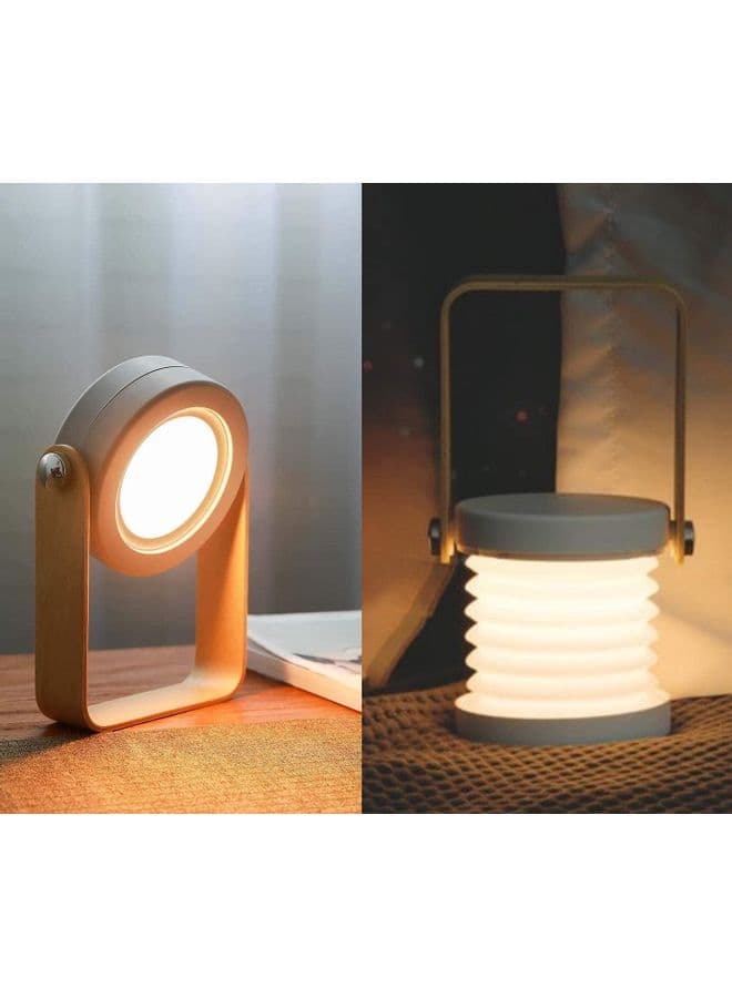 2-Piece Various Design Foldable LED Lamp White