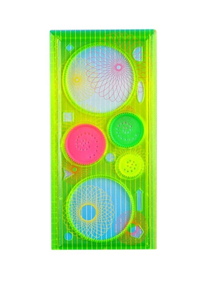 1Pc Spirograph Geometric Ruler Drafting Tool Stationery for Students Drawing Green/Pink/Blue